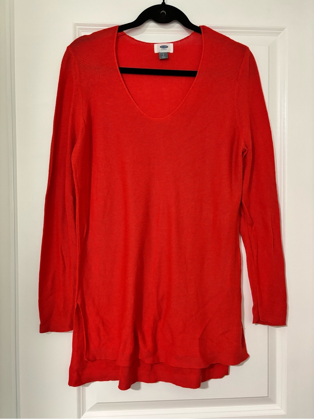 Old Navy Scoop Neck Orange Long-Sleeve Women's Sweater Size L